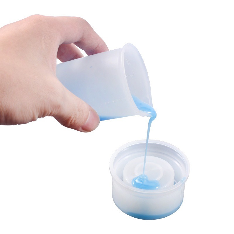免清洗帶刻度 100ml / 250ml 水晶滴膠免洗矽膠量杯 帶刻度 調膠杯 矽膠杯-細節圖2