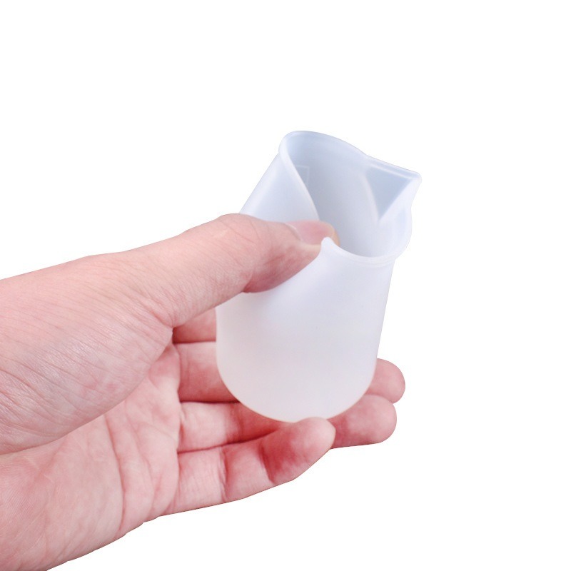 免清洗帶刻度 100ml / 250ml 水晶滴膠免洗矽膠量杯 帶刻度 調膠杯 矽膠杯-細節圖3