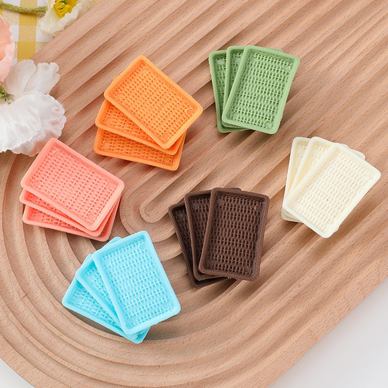 迷你袖珍小藤盤 食玩藤盤 仿真藤盤 黏土材料 DIY手作-細節圖2