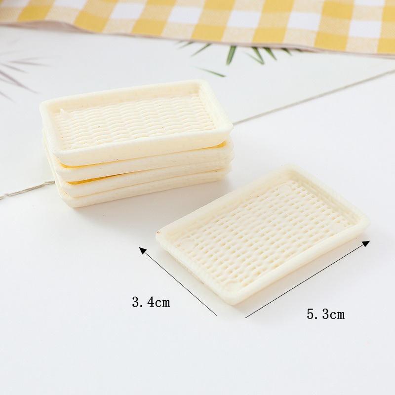 迷你袖珍小藤盤 食玩藤盤 仿真藤盤 黏土材料 DIY手作-細節圖3