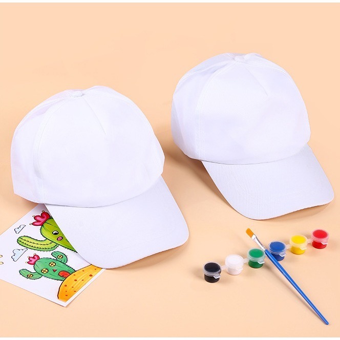 平價白色彩繪DIY鴨舌帽 遮陽帽 輕薄透氣 純棉材質 手感舒適 手繪教學專用-細節圖5