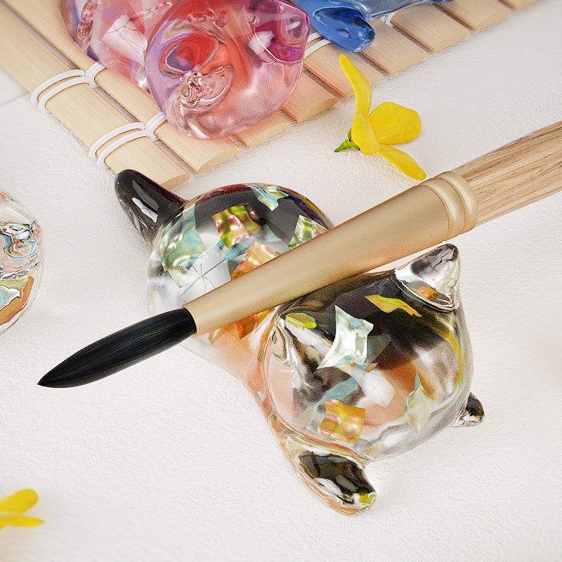 3D立體趴式可愛小貓咪筆架鏡面矽膠模具 貓咪鑰匙圈 DIY手工模具 水晶滴膠模具-細節圖3