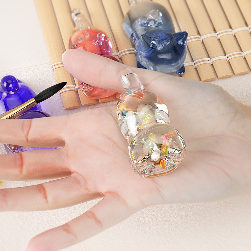 3D立體趴式可愛小貓咪筆架鏡面矽膠模具 貓咪鑰匙圈 DIY手工模具 水晶滴膠模具-細節圖4