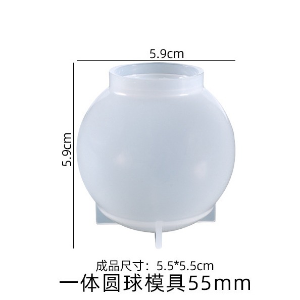 水晶球矽膠模具 一體圓球小夜燈擺台矽膠模具 星空球 水晶滴膠模具 DIY手作模具 作品展示-細節圖3