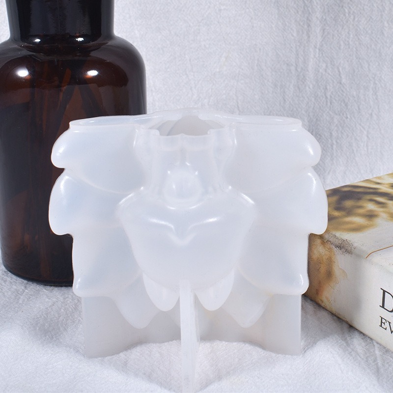 立體九尾狐狸擺台飾品矽膠模具 九尾狐 DIY手工模具 水晶滴膠模具-細節圖4