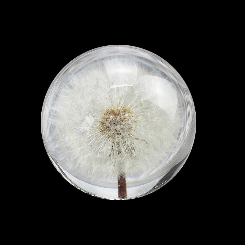 帶托上下蓋水晶球矽膠模具 圓球小夜燈擺台矽膠模具 蒲公英適用 星空球 水晶滴膠模具 DIY手作模具 作品展-細節圖3