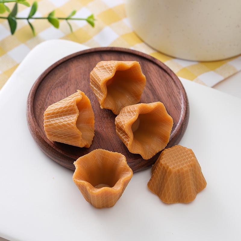 仿真迷你冰淇淋花托 脆筒 餅乾 霜淇淋 超輕土 手工DIY 奶油土 材料配件-細節圖3