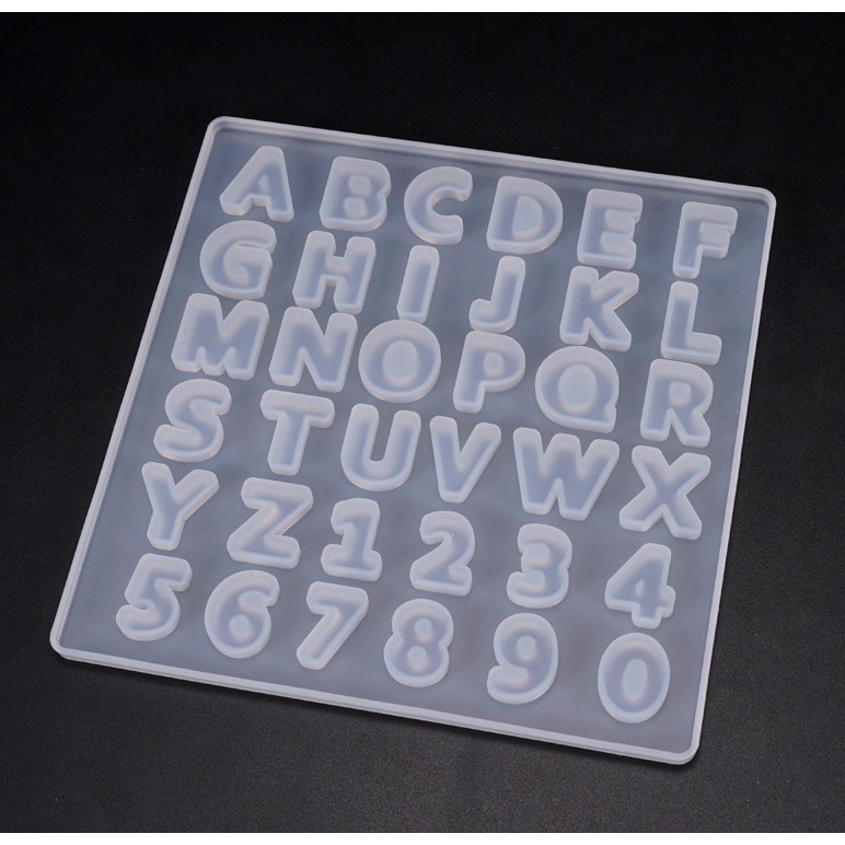 英文數字鏡面矽膠模具 DIY水晶滴膠模具 環氧樹脂模具 手作DIY-細節圖2