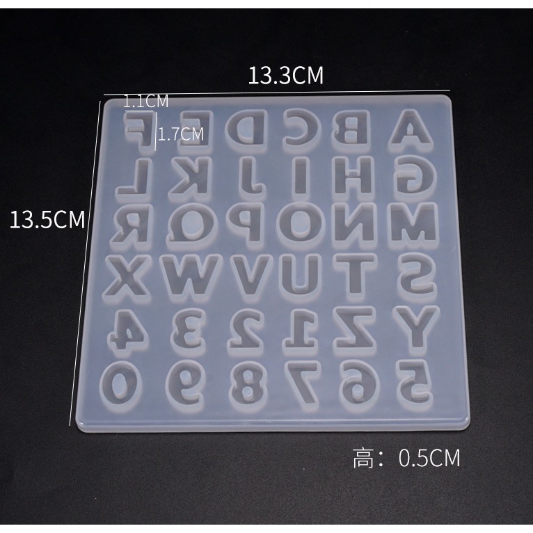 英文數字鏡面矽膠模具 DIY水晶滴膠模具 環氧樹脂模具 手作DIY-細節圖4