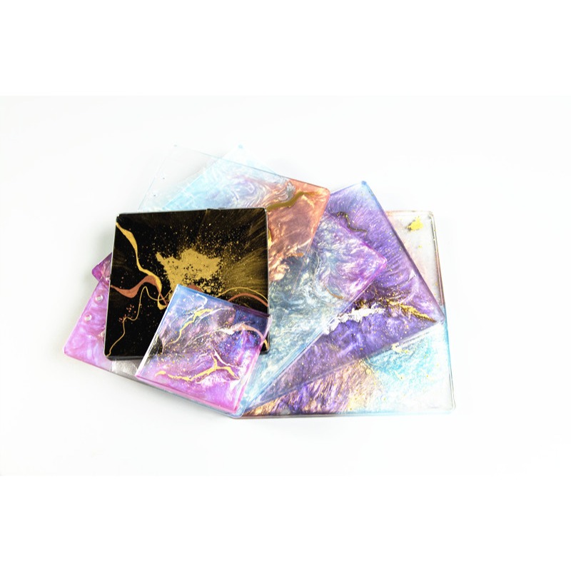 大理石金屬粉 ins風 水晶滴膠封入物  環氧樹脂 AB膠 杯墊模具配件-細節圖9