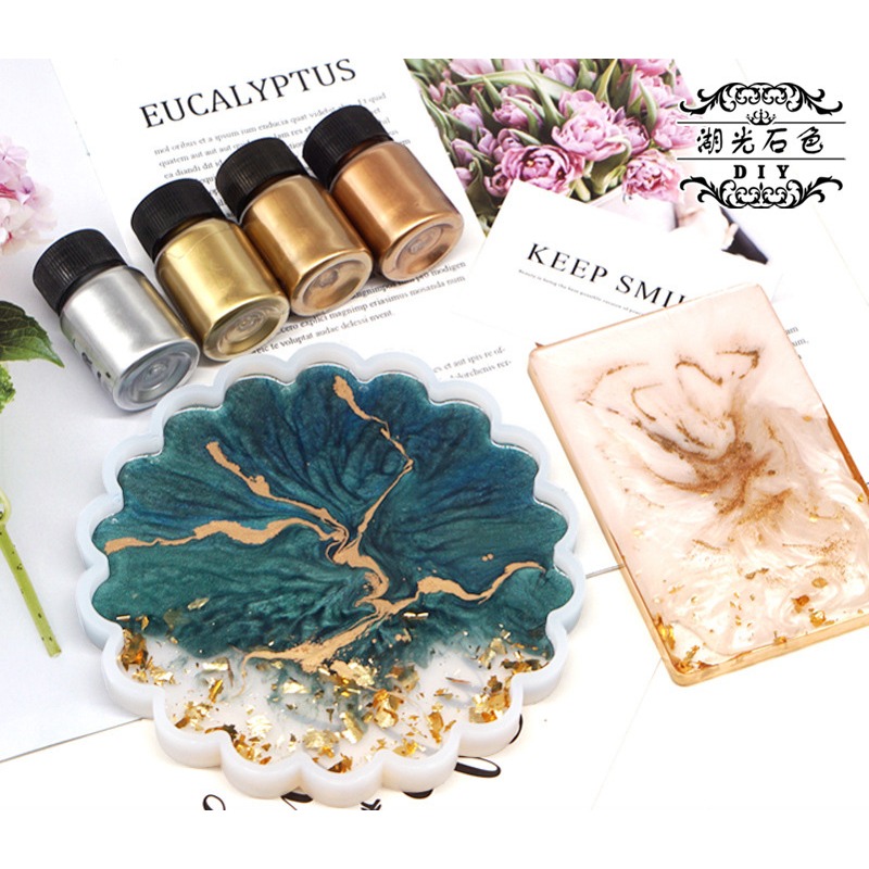 大理石金屬粉 ins風 水晶滴膠封入物  環氧樹脂 AB膠 杯墊模具配件-規格圖9