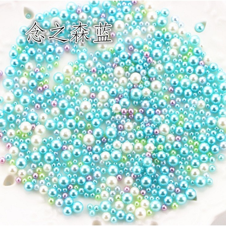 16g 幻彩混色珍珠 精緻瓶裝 DIY水晶滴膠 仿真珍珠 無孔珍珠 史萊姆 九款配色-細節圖5