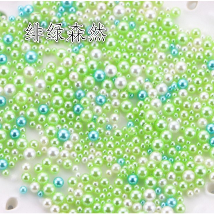 16g 幻彩混色珍珠 精緻瓶裝 DIY水晶滴膠 仿真珍珠 無孔珍珠 史萊姆 九款配色-細節圖6