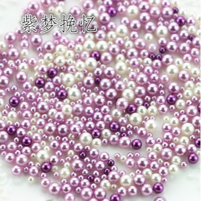 16g 幻彩混色珍珠 精緻瓶裝 DIY水晶滴膠 仿真珍珠 無孔珍珠 史萊姆 九款配色-規格圖10