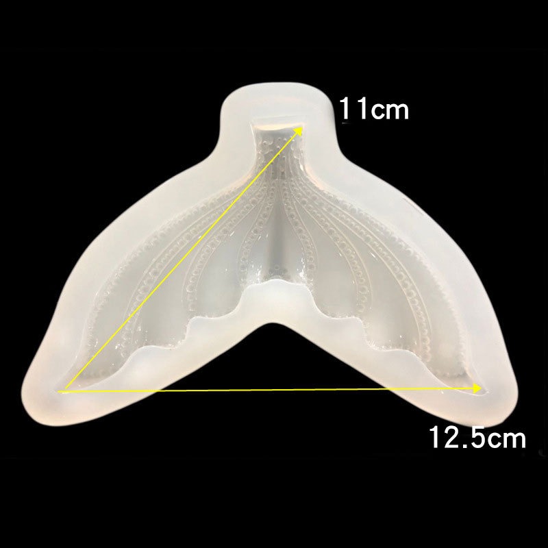 大號美人魚魚尾鏡面矽膠模具  人魚尾巴 食玩配件 DIY手工模具 水晶滴膠模具-細節圖2