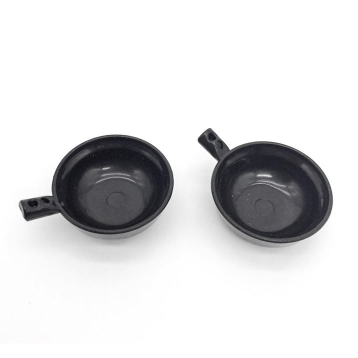 微縮食玩餐盤道具 廚房場景搭配 烤盤 餐盤 平底鍋 砂鍋 青花碗 湯匙 黏土創作材料 奶油膠 吊飾 鑰匙圈-細節圖8