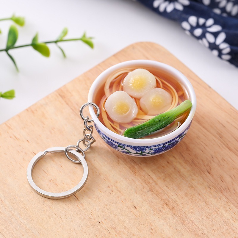 微縮食玩餐盤道具 廚房場景搭配 烤盤 餐盤 平底鍋 砂鍋 青花碗 湯匙 黏土創作材料 奶油膠 吊飾 鑰匙圈-細節圖10