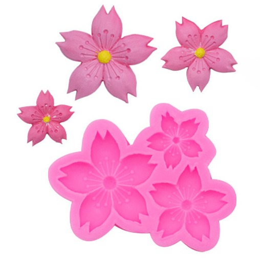 櫻花梅花矽膠模具 翻糖 蛋糕裝飾 食玩配件 手工皂 黏土 滴膠 軟陶 巧克力-規格圖3