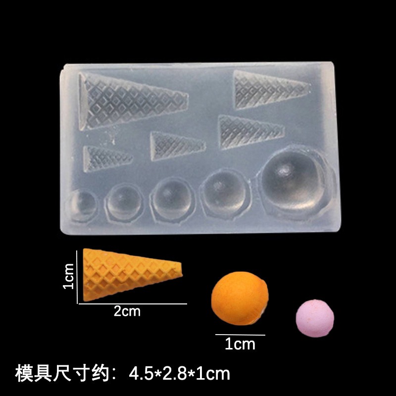 袖珍奧利奧甜筒牛角麵包月餅矽膠模具 曲奇餅乾 DIY黏土食玩矽膠模具 蛋糕配件 OREO-規格圖5