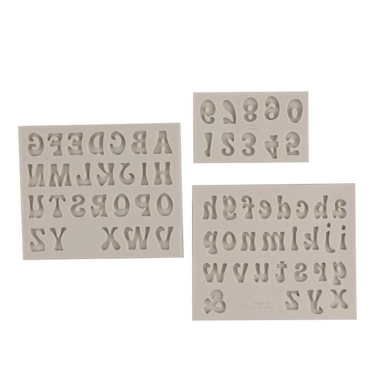 大小寫英文字母數字矽膠模具() 巧克力 黏土 餅乾 DIY模具-規格圖6
