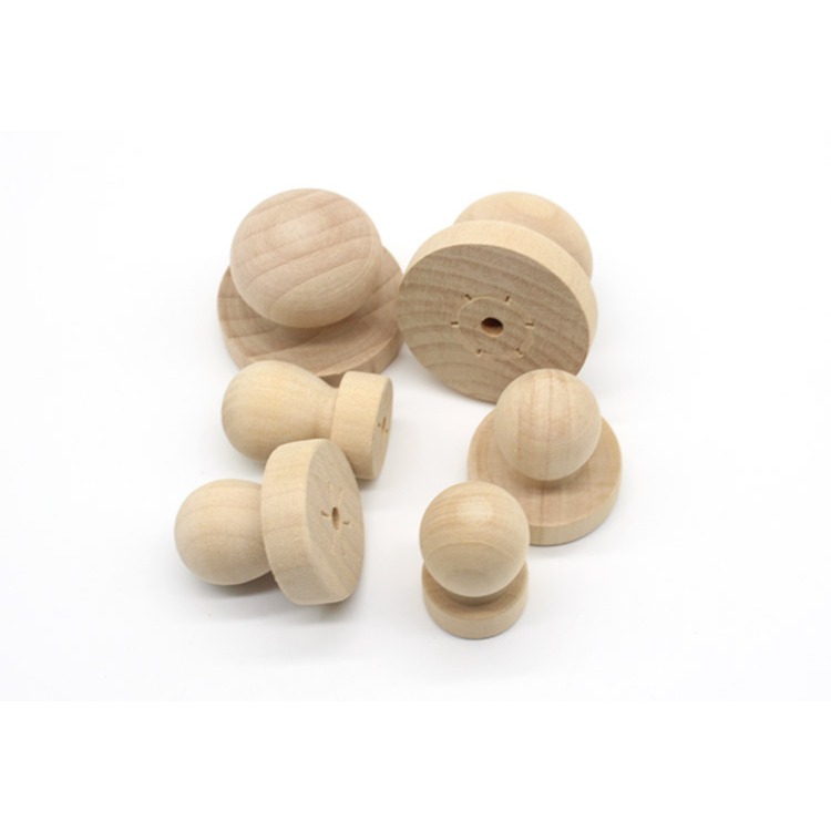 實木圓形手柄 木柄 橡皮章手柄底座 實木 DIY手工打磨 橡皮磚-細節圖2