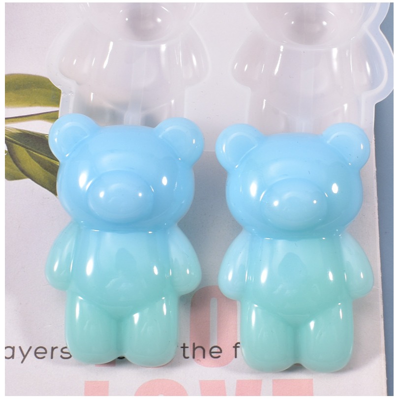 多款公仔立體鏡面矽膠模具 小熊造型矽膠模具 坐姿公仔矽膠模具 水晶滴膠模具 DIY模具-細節圖2