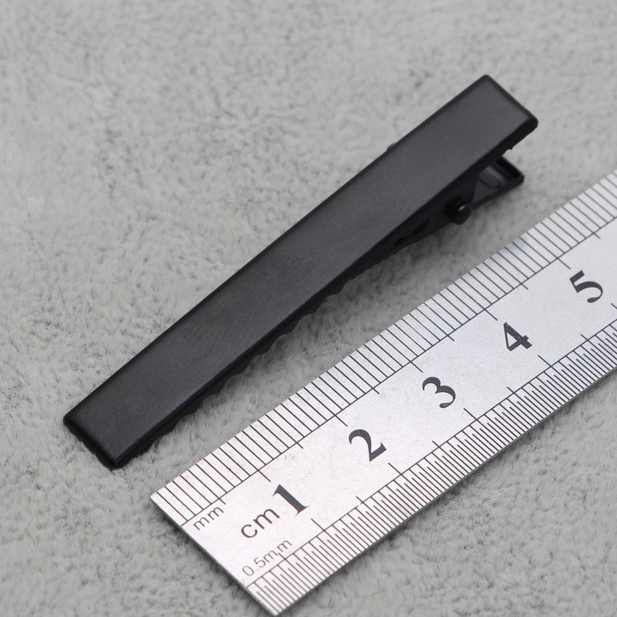 黑色金屬霧面烤漆髮夾 32/41/56mm (100入)  鴨嘴夾 一字夾 裸夾 黏土材料 DIY手作-細節圖5