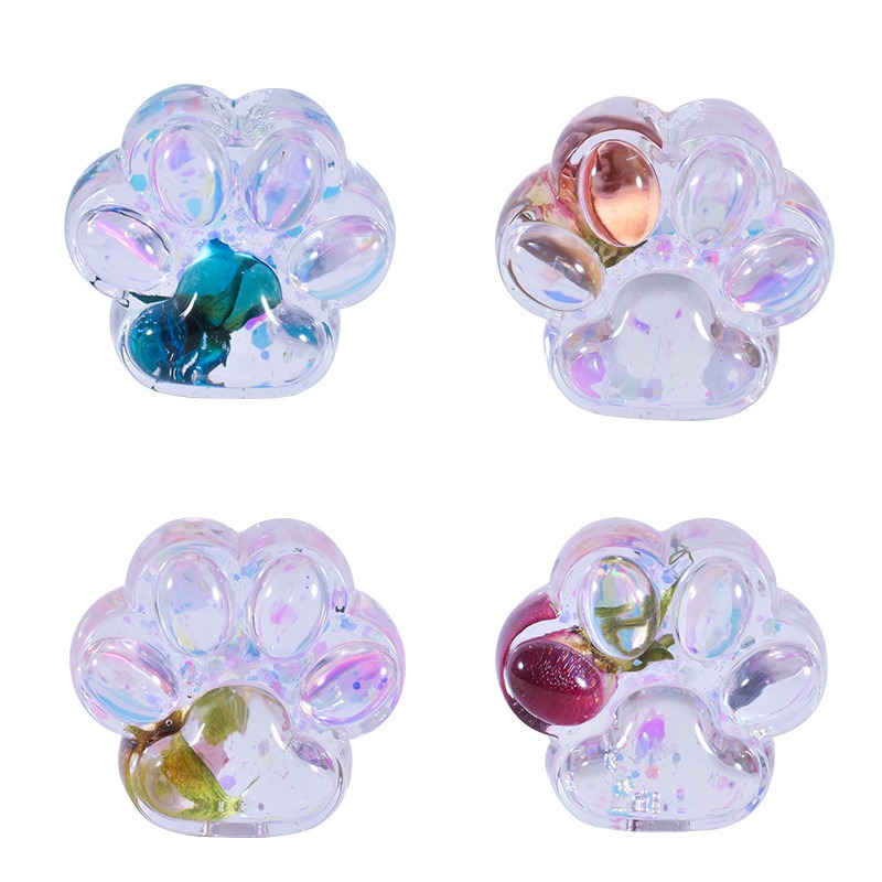 四格貓爪鏡面矽膠模具 亮面 霧面 貓爪肉球 療癒小物 水晶滴膠模具 食玩配件 手作模具 飾品裝飾-細節圖6