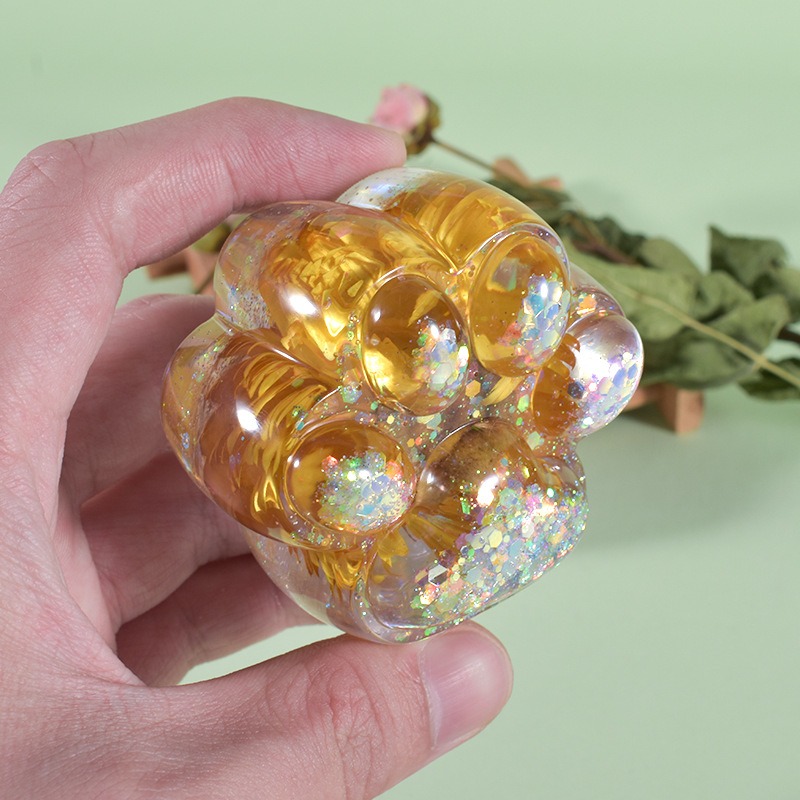 大貓爪鏡面矽膠模具 貓爪肉球 diy手工滴膠 療癒小物 水晶滴膠模具 食玩配件 手作模具-細節圖4