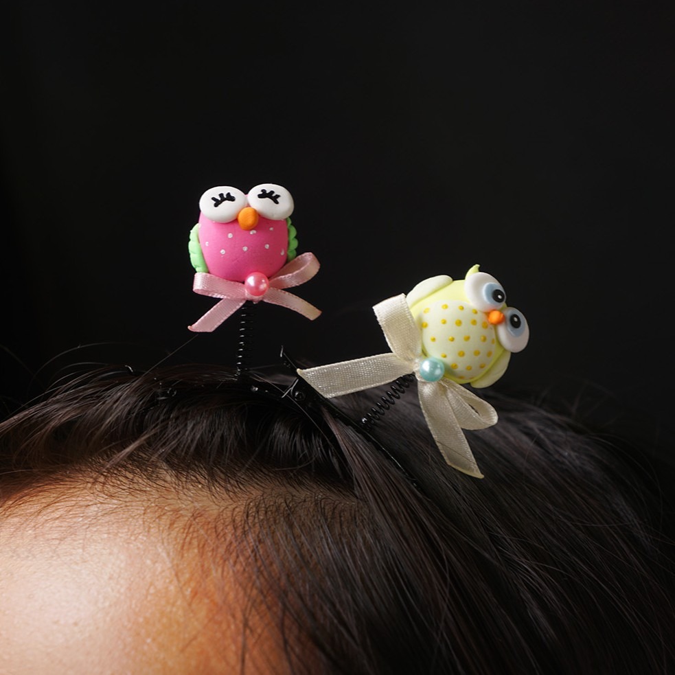 4cm 帶彈簧鴨嘴夾 方頭髮夾 一字夾 裸夾 黏土材料 DIY手作-細節圖2