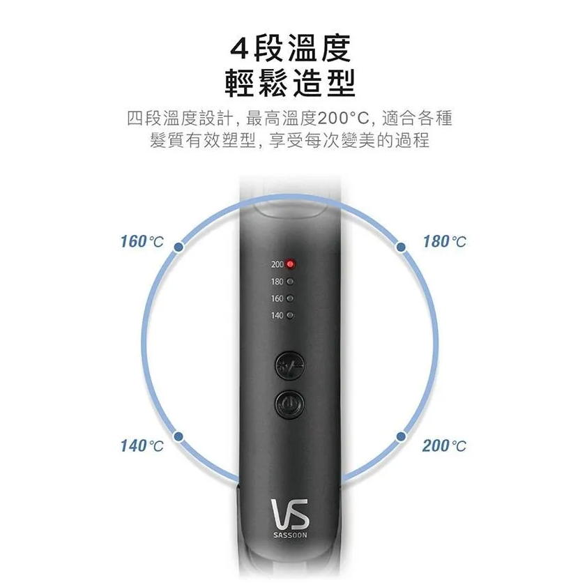 【英國 VS 沙宣】25mm速熱負離子直捲兩用造型器/直捲髮夾 (VSI-2550BW)-細節圖6