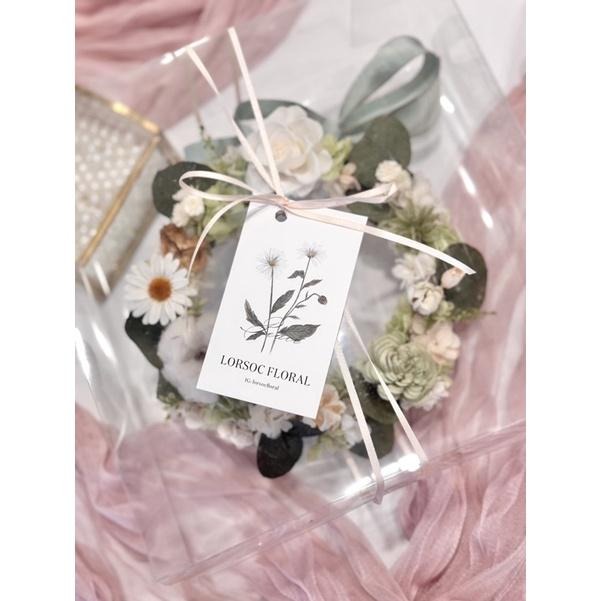 乾燥花花圈 聖誕花圈 聖誕禮盒 永生花花圈 居家裝飾 聖誕節 拍照道具 花環 壁飾 掛飾 交換禮物-細節圖3
