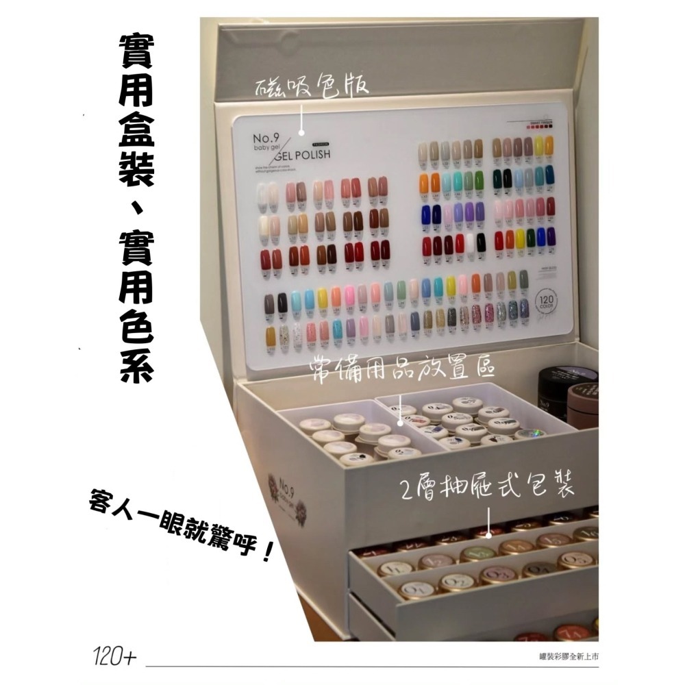 (美甲師價) 推薦！No.9罐裝彩膠120色(01~30) 單罐 5g-細節圖2