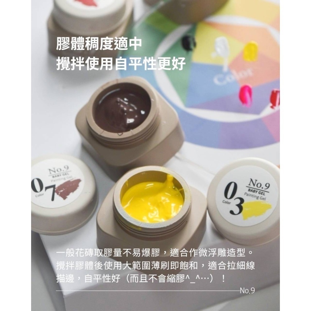 (美甲師價) No.9調色盤彩繪膠7色 單罐/套組-細節圖2