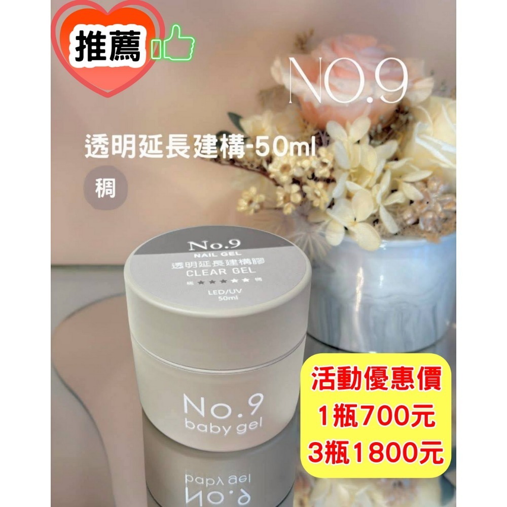 (團購優惠) 非常推薦！No.9透明延長建構膠 50ml-規格圖1