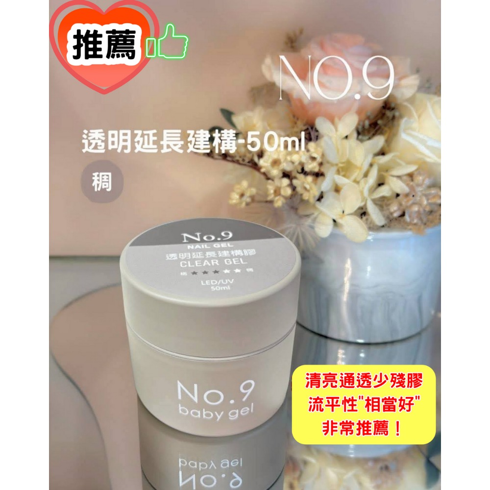(美甲師價) 非常推薦！No.9透明延長建構膠 50ml-規格圖1