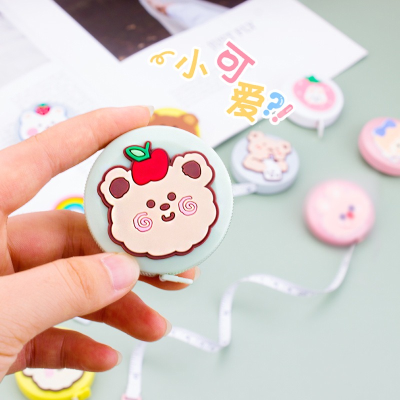 ins 小捲尺 圓形捲尺 迷你捲尺 馬卡龍色 捲尺 伸縮尺 量衣尺 軟尺 量尺 隨身尺 縮捲尺 捲尺 皮尺 文具-細節圖2