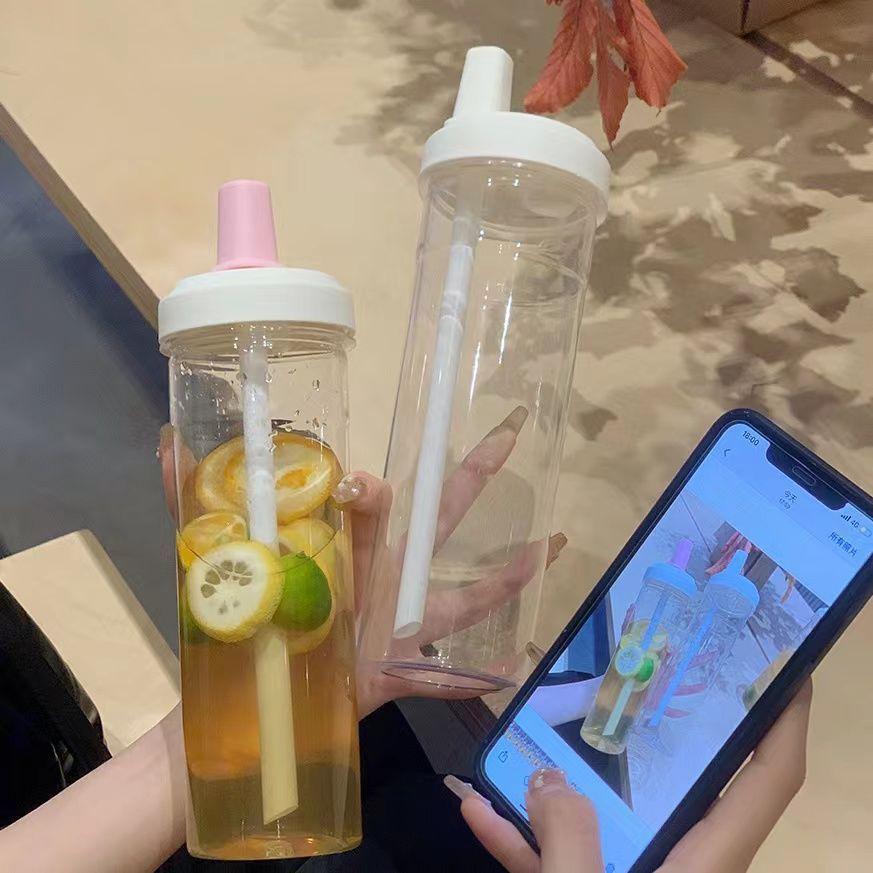 珍奶隨行杯 環保杯 珍奶杯 珍珠吸管杯 飲料杯 手搖杯 手搖飲料杯 吸管杯 手搖環保杯 透明吸管杯-細節圖6