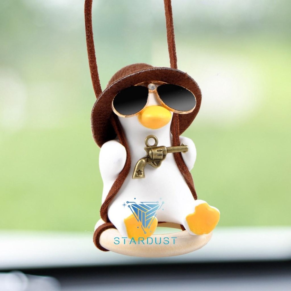【台灣現貨】鞦韆鴨 可愛加油鴨 車載鞦韆鴨 車內後視鏡吊飾 汽車 吊飾 盪鞦韆鴨 車內吊飾 汽車掛飾 鴨子-細節圖5