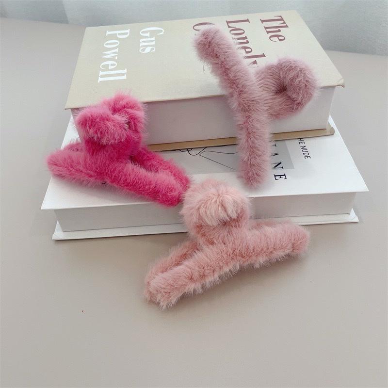 毛絨髮夾 髮夾 鯊魚夾 抓夾 毛絨鯊魚夾 可愛髮夾 造型髮夾 毛絨夾 多色可選-細節圖9