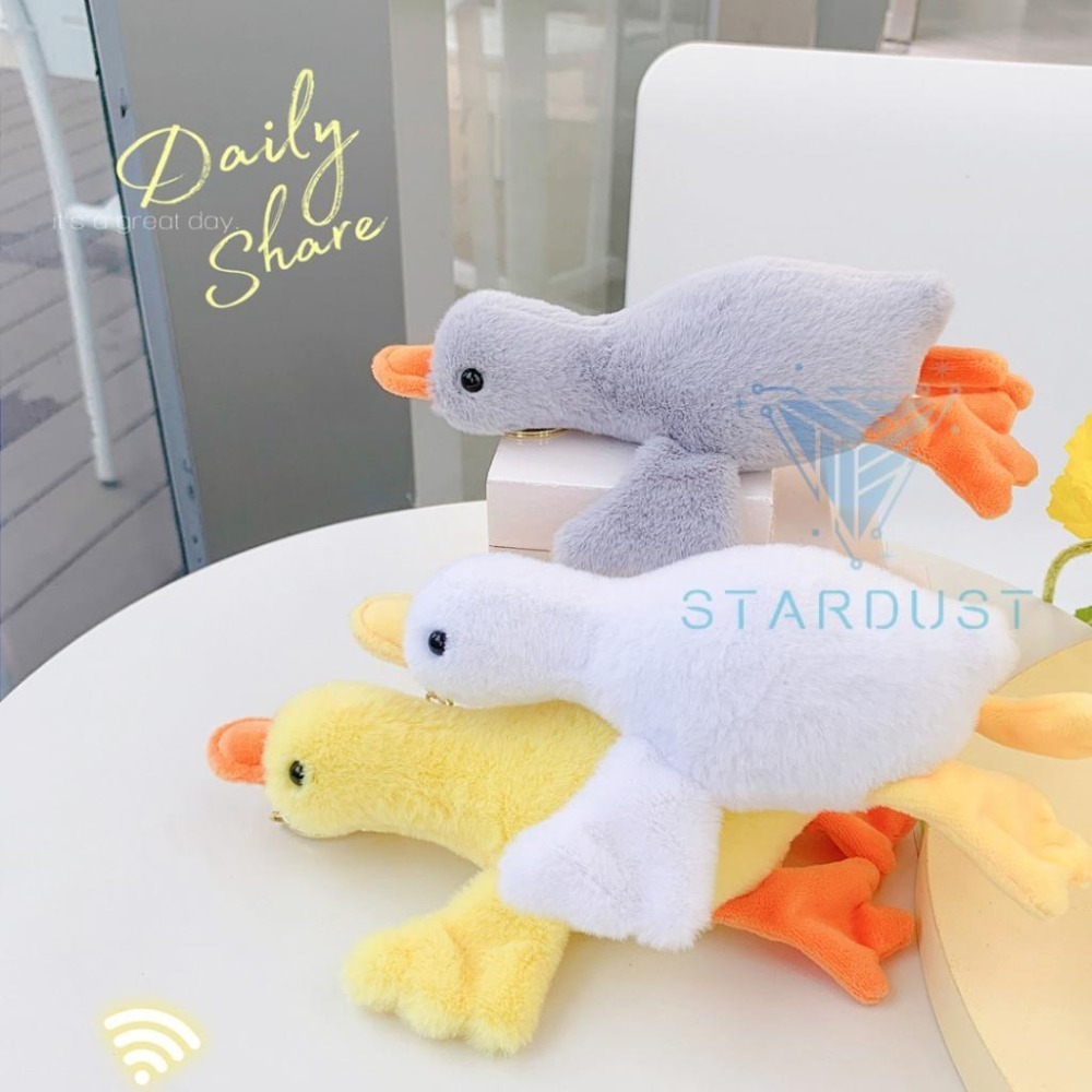 白鵝 鵝 抱抱鵝 小鵝 鵝鵝 趴趴鵝 學生鵝 趴鵝 黃鵝 軟fu毛絨吊飾 鑰匙圈 掛飾 鑰匙扣 玩偶 可愛萌-細節圖8