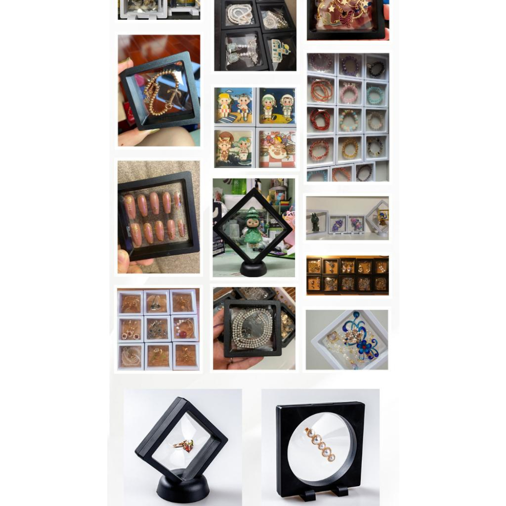 薄膜收納盒 飾品收納盒 耳環收納盒 PE收納盒 展示懸浮盒 透明飾品盒 透明薄膜盒 飾品盒 展示盒 懸浮盒 耳環盒-細節圖8