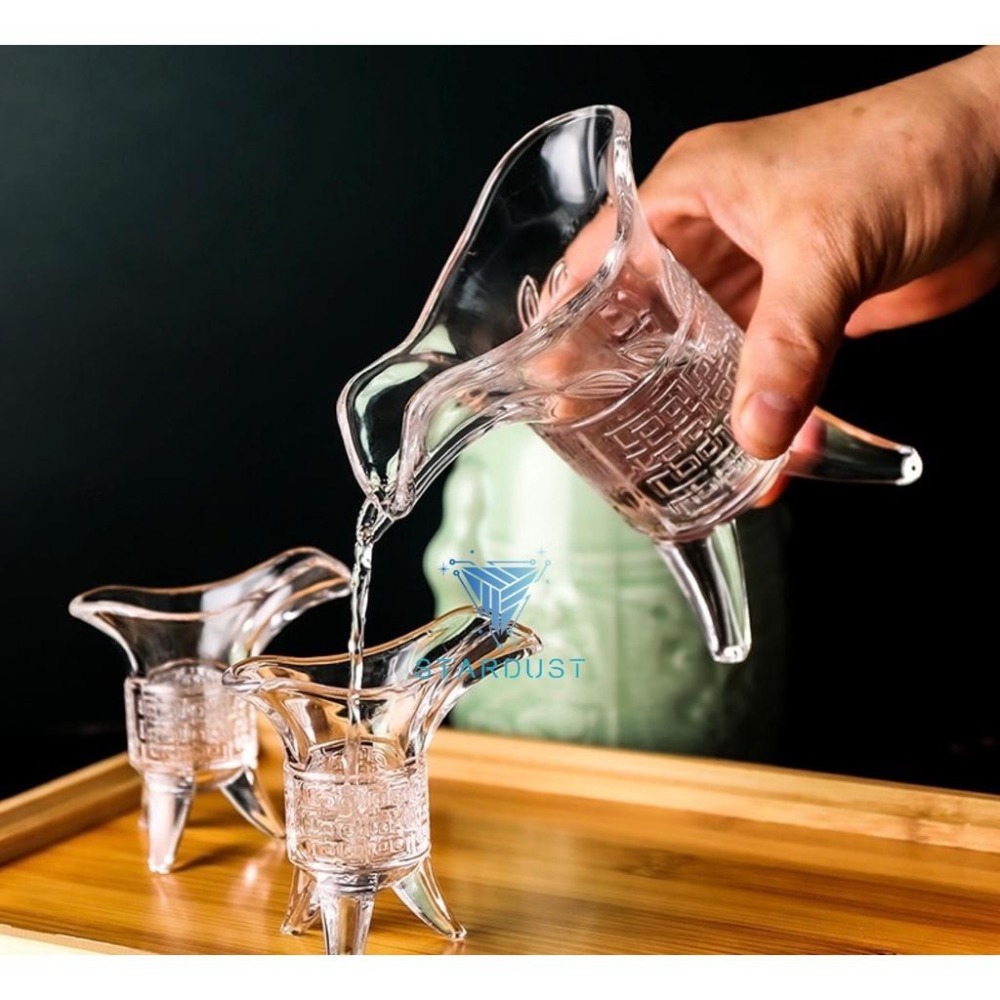 【預購】仿古酒杯 三足杯 帝王杯 古代杯 侯爵杯 小酒杯 烈酒杯  遊戲杯 派對杯10ml/20ml/30ml-細節圖3