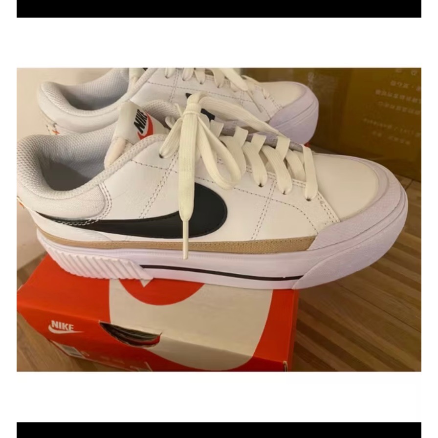 Nike Court Legacy Lift 女 白 厚底休閒鞋 DM7590-100-細節圖2