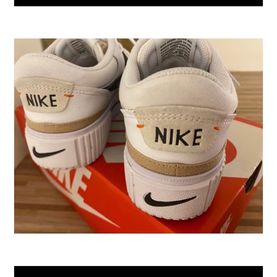 Nike Court Legacy Lift 女 白 厚底休閒鞋 DM7590-100-細節圖3
