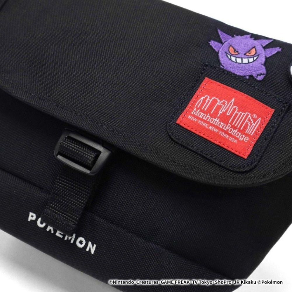 日版 Manhattan ポケモン寶可夢 郵差包 聯名 耿鬼 Pokémon 現貨 側背包-細節圖7