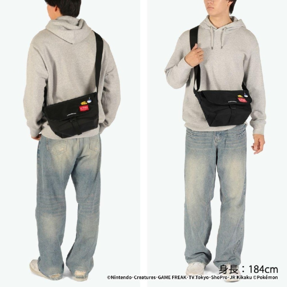 現貨 Manhattan Portage 聯名 寶可夢 Pokémon 曼哈頓包 皮卡丘 郵差包 側背包(大) 新款-細節圖5