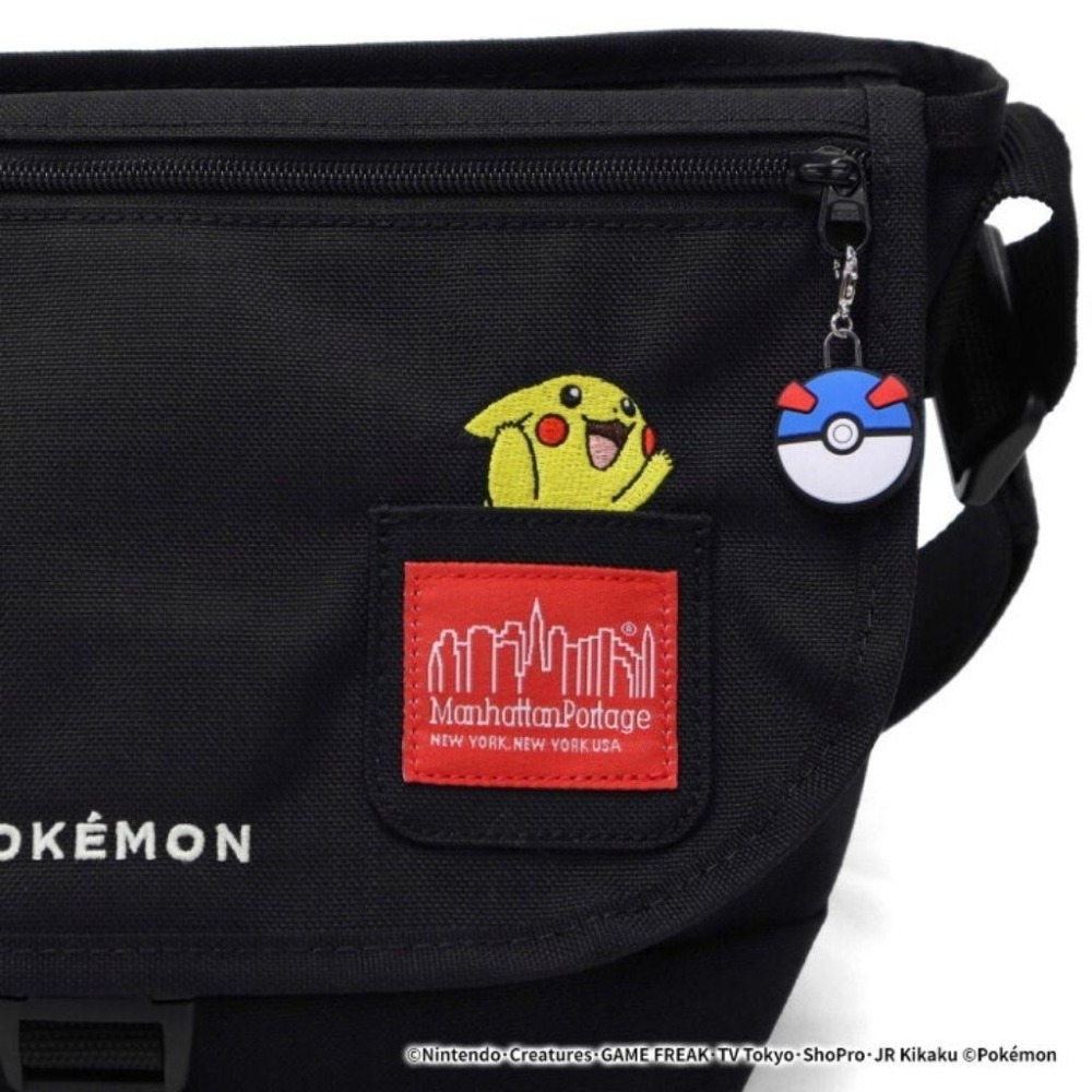 現貨 Manhattan Portage 聯名 寶可夢 Pokémon 曼哈頓包 皮卡丘 郵差包 側背包(大) 新款-細節圖7