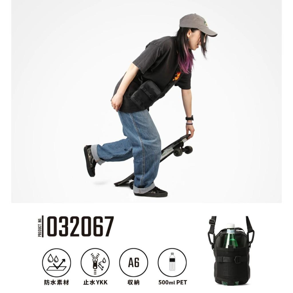 現貨 CIE × mansel 斜背包 肩背包 防潑水 日本製 GRID3 黑色 MINI SHOULDER BAG-細節圖3