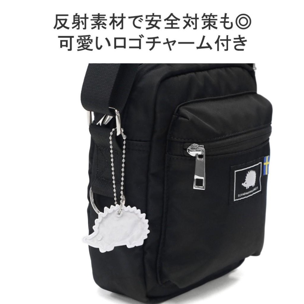 現貨+預購 北歐 刺蝟 SCANDINAVIAN FOREST 斜背包 側背包 全新 日本代購 黑色 隨身包-細節圖8